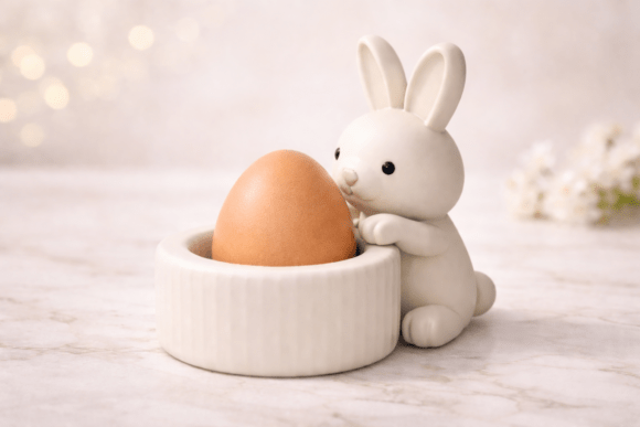 3D Bunny Egg Holder for Easter Spring Decor
