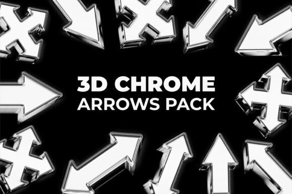 3D Chrome Arrows Pack: Elevating Modern Design with Futuristic Visuals