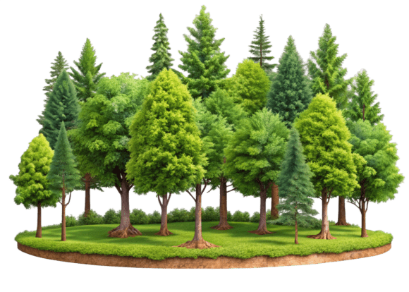3D Forest PNG Backgrounds for Creative Excellence