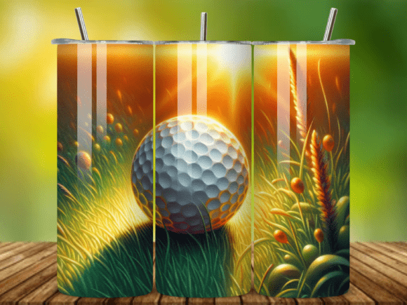3D Golf Ball 20oz Tumbler Wrap V.6