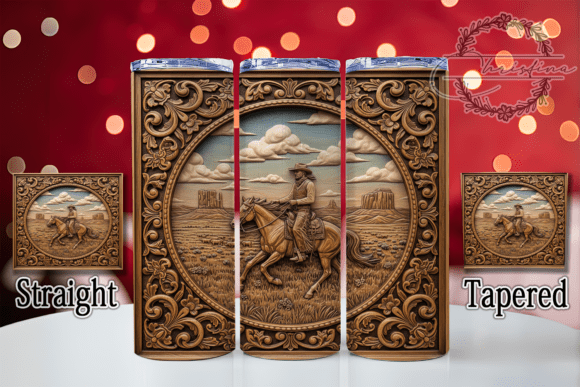 3D Rustic Cowboy Tumbler Design for Creative Drinkware Projects