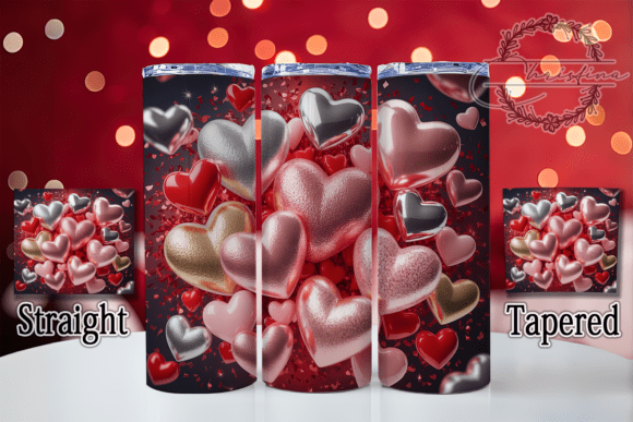 3D Valentine Hearts Tumbler: A Creative Digital Design for Versatile Drinkware Projects
