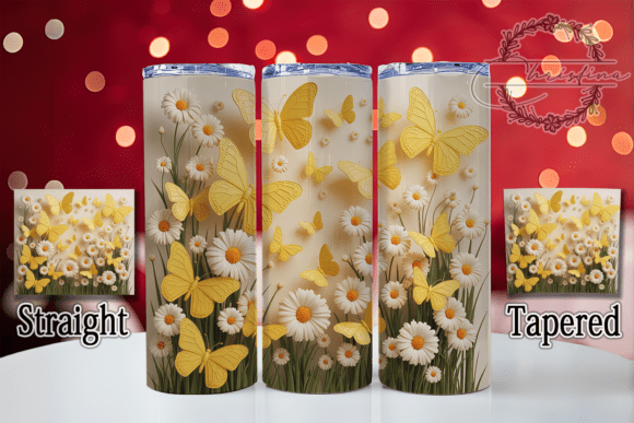 3D Yellow Butterfly Tumbler Design: Adding Style and Versatility to Your Drinkware Projects