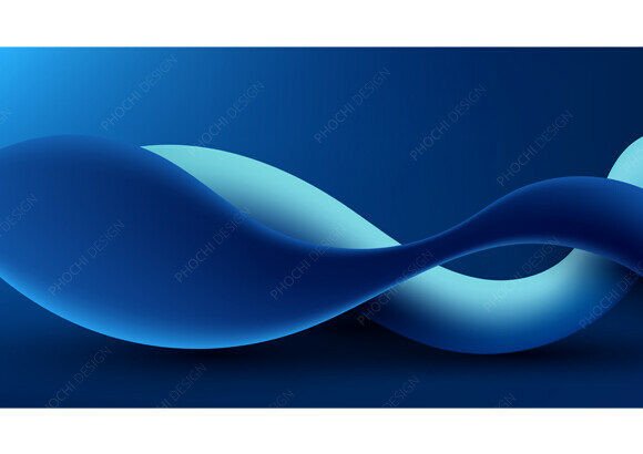 Abstract 3D Blue Fluid Wave Background: A Modern Design Asset for Dynamic Visual Communication
