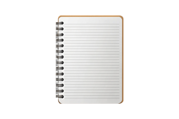 Blank Notebook Clipart 3D PNG for Creative Design Projects