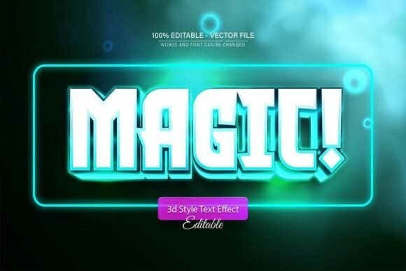 Blue Magic Neon 3D Text Effect Editable: A Designerβs Go-To Solution for Dynamic Typography