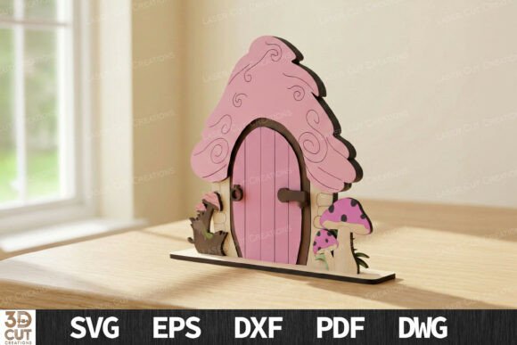 Bringing Enchantment to Life: The Magic of the Pink Fairy Door 3D Laser Cut SVG Bundle