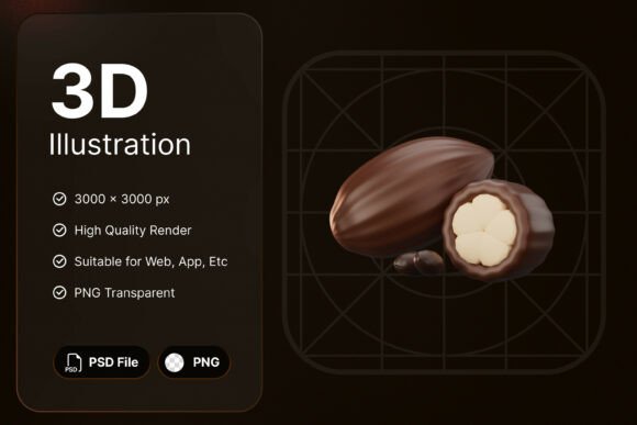 Chocolate Fruit 3D Icon: A Practical Choice for Modern Visual Design