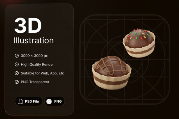 Chocolate Truffle 3D Icon: A Strategic Visual Asset for Brand Elevation