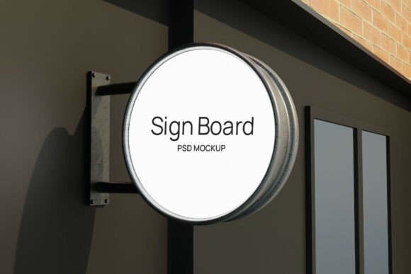 Circle Store Sign 3D Mockup: A Practical Tool for Brand and Retail Design