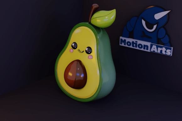 Cute Little Avocado STL 3D Model for Easy 3D Printing