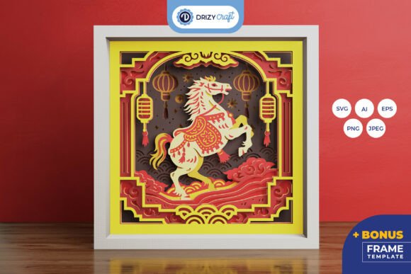 Elevating Creativity with the Year of the Horse Celebration 3D SVG