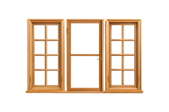 Exploring the Versatility of Brown Wooden Window Clipart 3D PNG Graphics