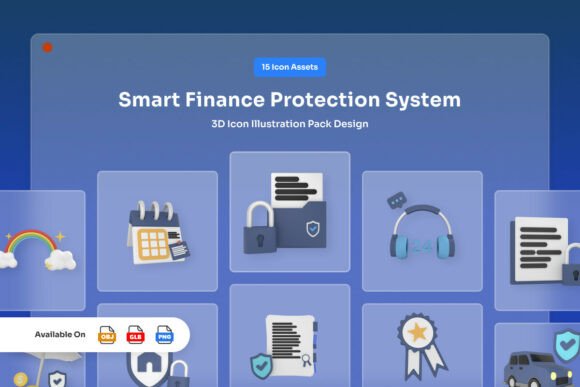 Finance Protection System 3D Icons: A Modern Visual Tool for Fintech Branding