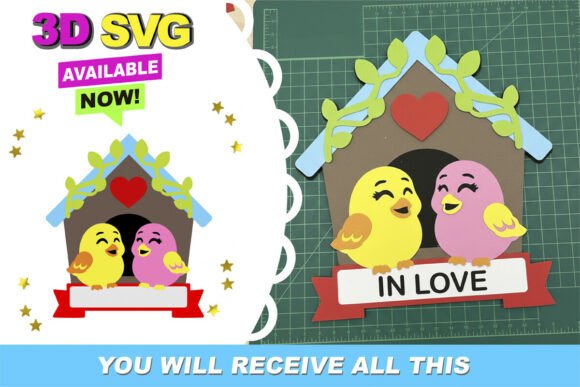 Love Bird Topper 3D SVG: A Creative Designer’s Dream Tool