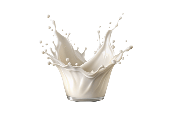 Milk Splash with Drops T-shirt 3D PNG: A Versatile Design Asset for Print-on-Demand and Digital Projects