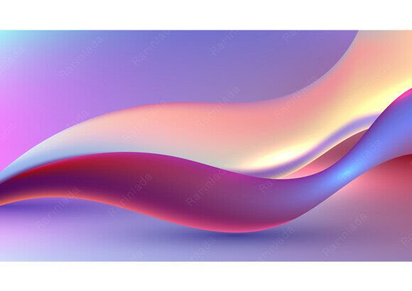 Modern Vibrant Fluid Gradient 3D Wave: A Dynamic Design Element for Premium Branding