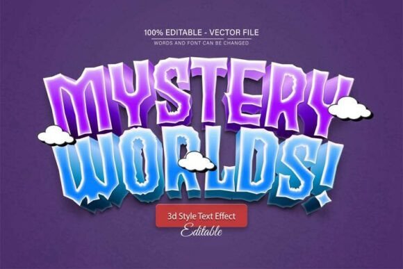 Mystery Worlds 3D Text Effect