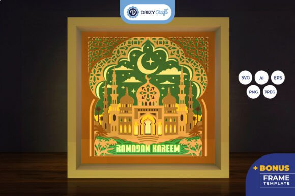 Ramadan Majesty 3D Light Box: Bringing Depth to Your Holy Month Decor