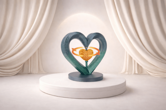 Valentine Rotating Heart 3D Model for 3D Printing: A Fusion of Motion, Texture, and Romance