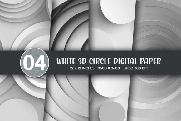 White 3D Circle Digital Paper: A Versatile Design Solution for Modern Creatives and Entrepreneurs
